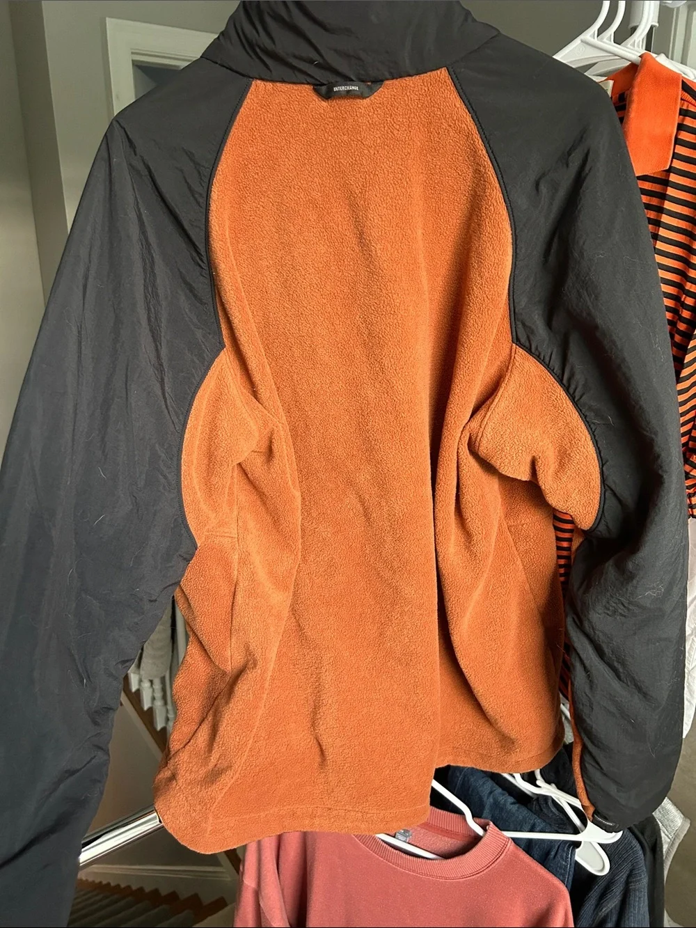 Columbia Orange and Black Lightweight Fleece Jacket